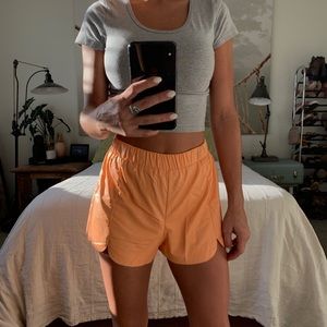 XS ASTR Melon Faux-Leather Dolphin Cut-offs